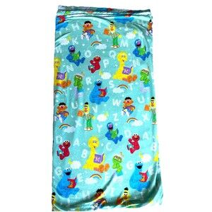 Little Sleepies Sesame Street Cloud Top Flat Sheet Bamboo Alphabet Letters 2023